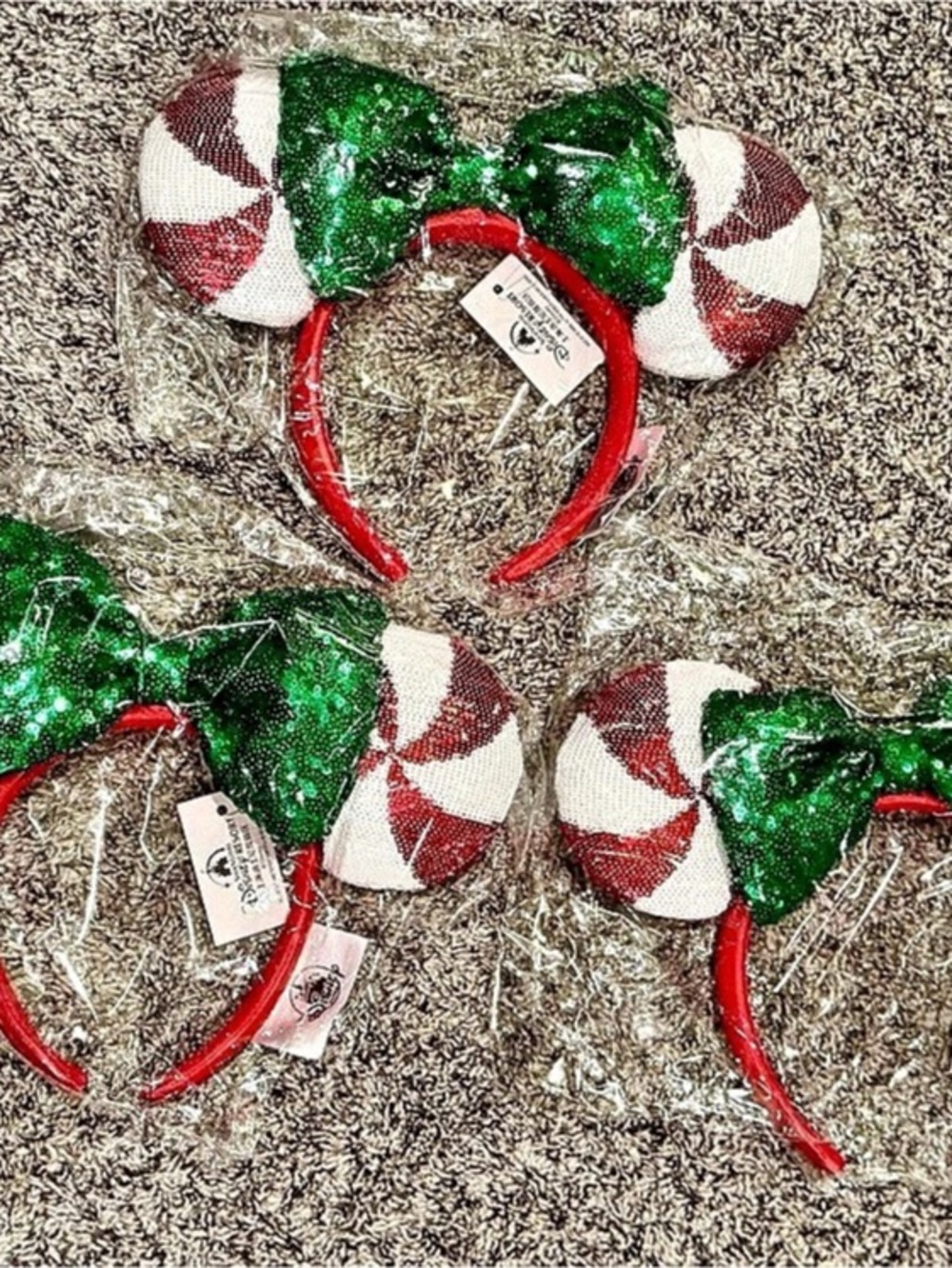 Disney Minnie Mouse Peppermint Candy Ear Headband Set